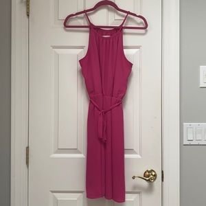 Ann Taylor Loft hot pink sundress size 8